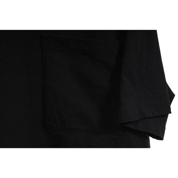 Valentino Men Rockstud Collar Pocket T Shirt Size Large Black Cotton Short Sleev - Picture 5 of 8